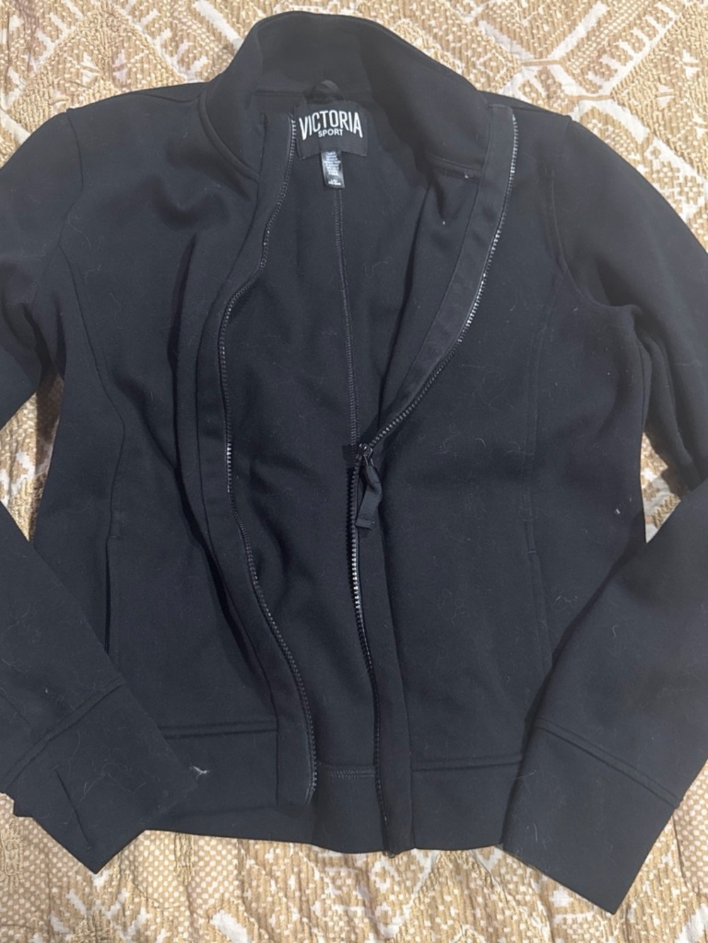 Victoria Sport Black Bomber Jacket with Zip